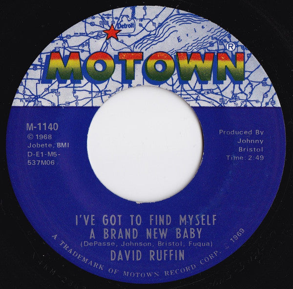 David Ruffin : My Whole World Ended (The Moment You Left Me)  (7", Single)