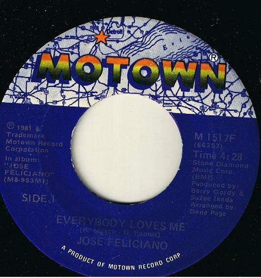 José Feliciano : Everybody Loves Me (7")