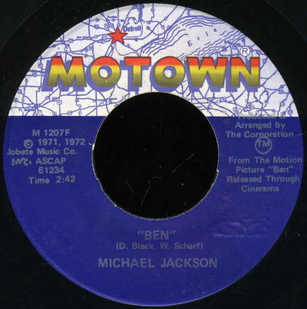 Michael Jackson : Ben (7", Single, Pla)