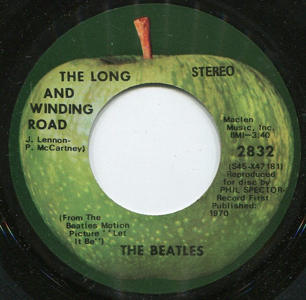 The Beatles : The Long And Winding Road (7", Single, Scr)