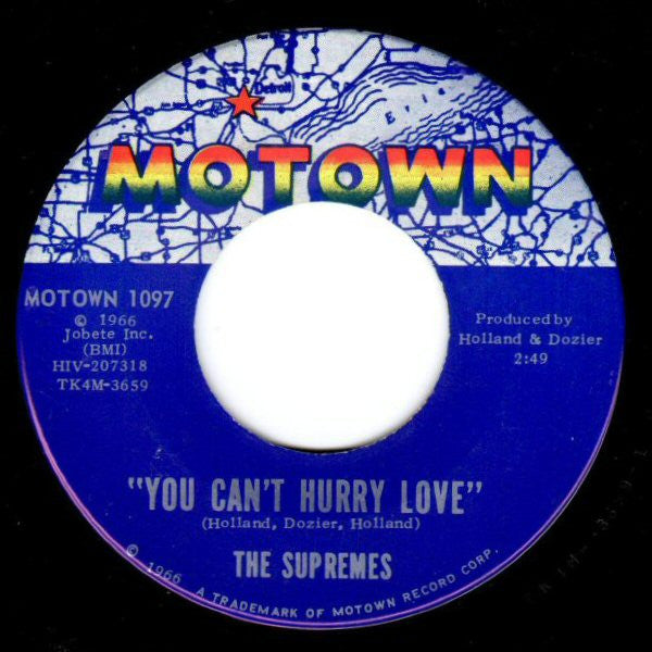 The Supremes : You Can't Hurry Love / Put Yourself In My Place (7", Roc)