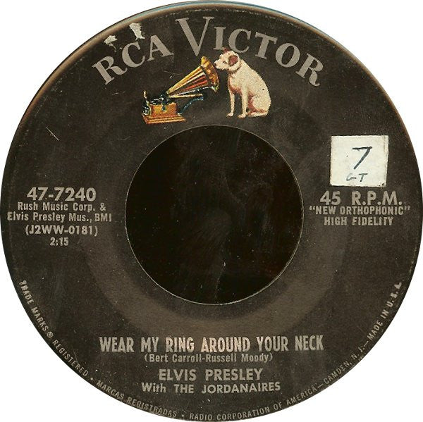 Elvis Presley : Wear My Ring Around Your Neck / Doncha' Think It's Time (7", Single, Roc)