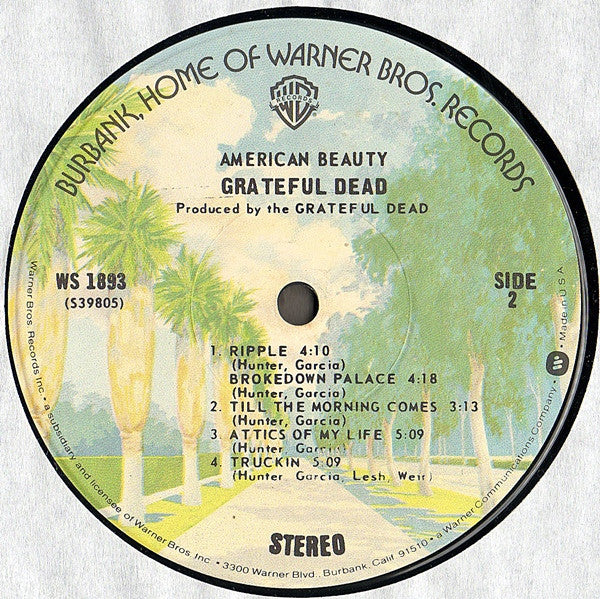 The Grateful Dead : American Beauty (LP, Album, RE, Win)