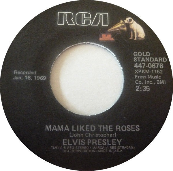 Elvis Presley : The Wonder Of You / Mama Liked The Roses (7", Single, RE)