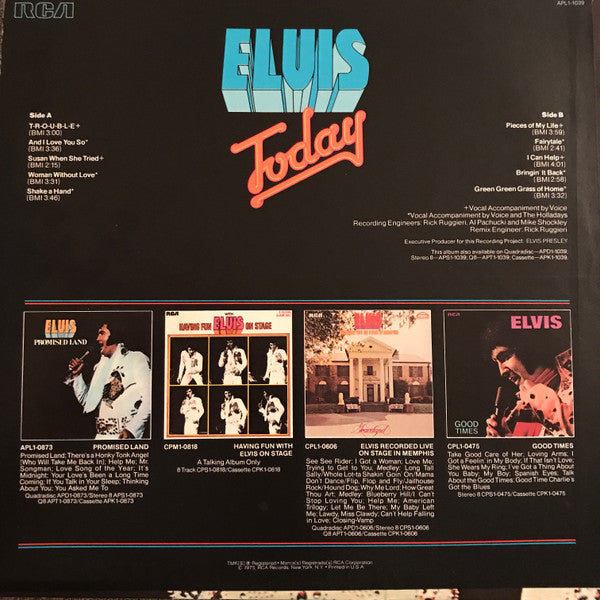 Elvis Presley : Today (LP, Album)