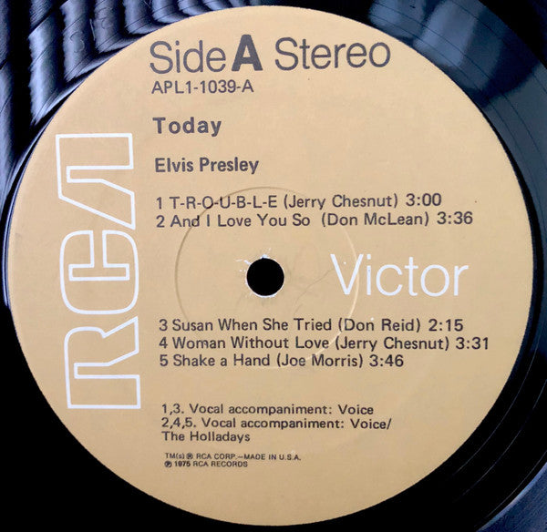 Elvis Presley : Today (LP, Album)