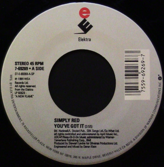 Simply Red : You've Got It (7", Single)