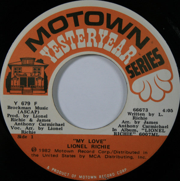 Lionel Richie : My Love / You Mean More To Me (7", Single)