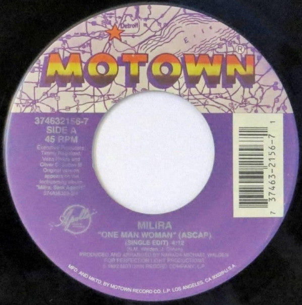 Milira : One Man Woman (7", Single)