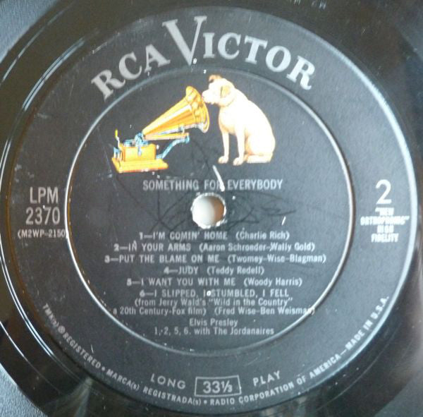 Elvis Presley : Something For Everybody (LP, Album, Mono, Roc)