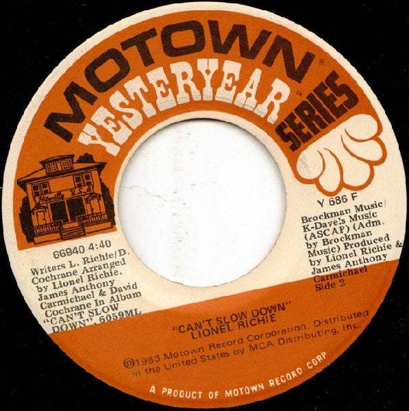 Lionel Richie : Penny Lover / Can't Slow Down (7")