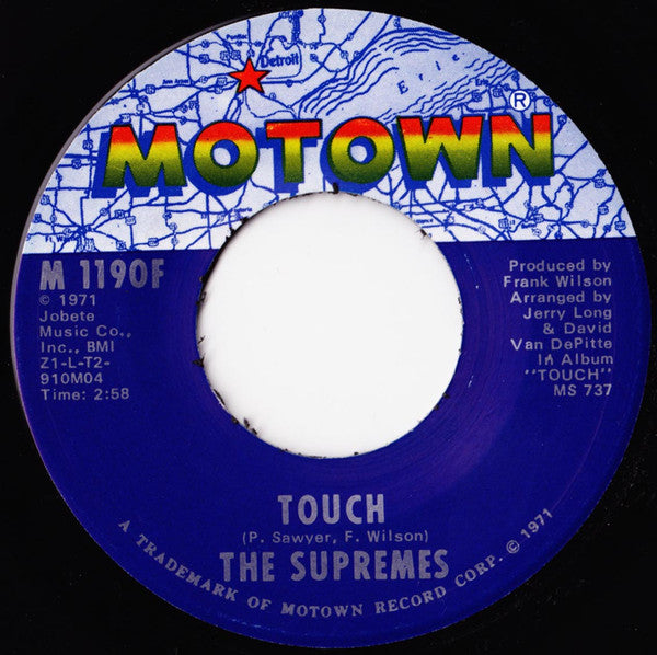 The Supremes : It's So Hard For Me To Say Goodbye / Touch (7")