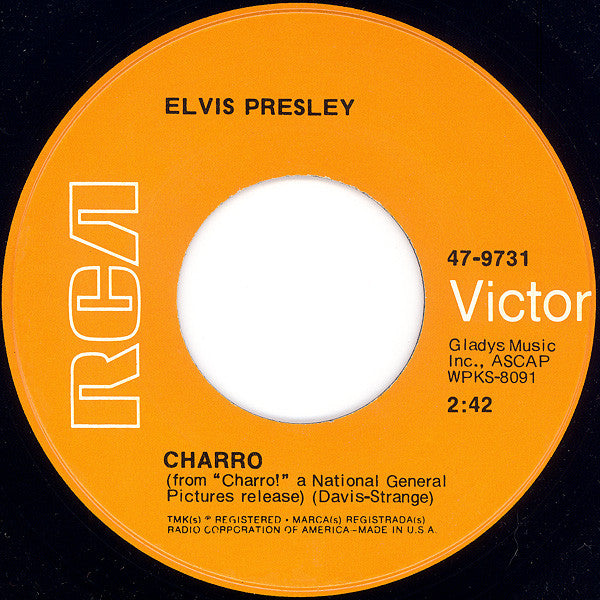 Elvis Presley : Charro / Memories (7", Single, Roc)