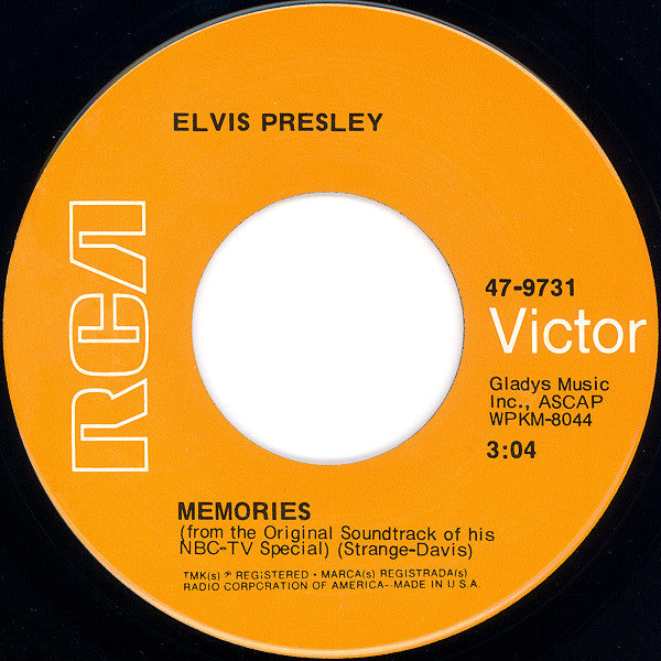 Elvis Presley : Charro / Memories (7", Single, Roc)