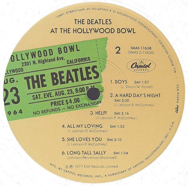 The Beatles : The Beatles At The Hollywood Bowl (LP, Album, RP, Win)