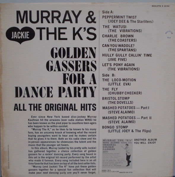 Various : Murray & Jackie The K's Golden Gassers For A Dance Party (LP, Comp)
