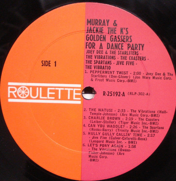 Various : Murray & Jackie The K's Golden Gassers For A Dance Party (LP, Comp)