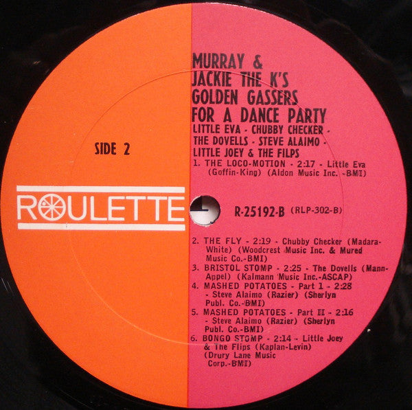 Various : Murray & Jackie The K's Golden Gassers For A Dance Party (LP, Comp)