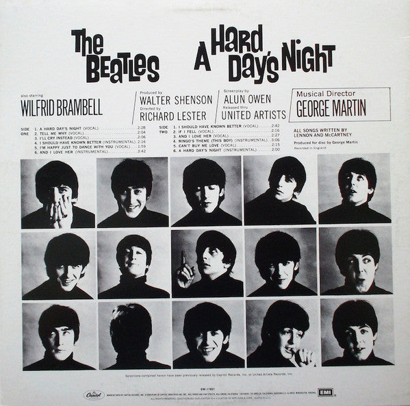 The Beatles : A Hard Day's Night (LP, Album, RE, Win)