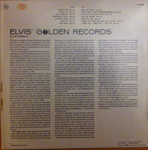 Elvis Presley : Elvis' Golden Records (LP, Comp, RE)
