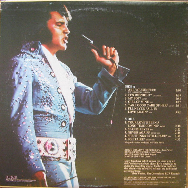 Elvis Presley : Our Memories Of Elvis (LP, Album, Ind)