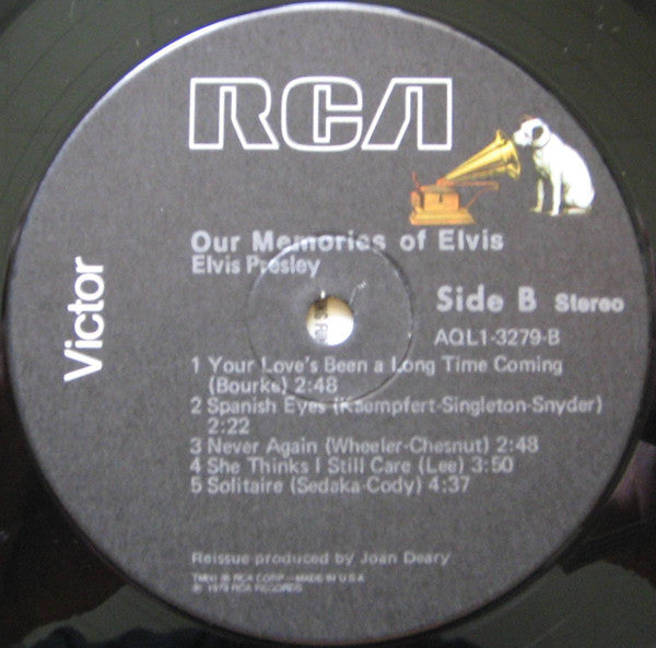 Elvis Presley : Our Memories Of Elvis (LP, Album, Ind)