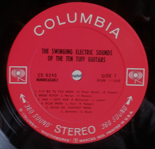 The Ten Tuff Guitars : The Swinging Electric Sounds Of The Ten Tuff Guitars (LP, Whi)