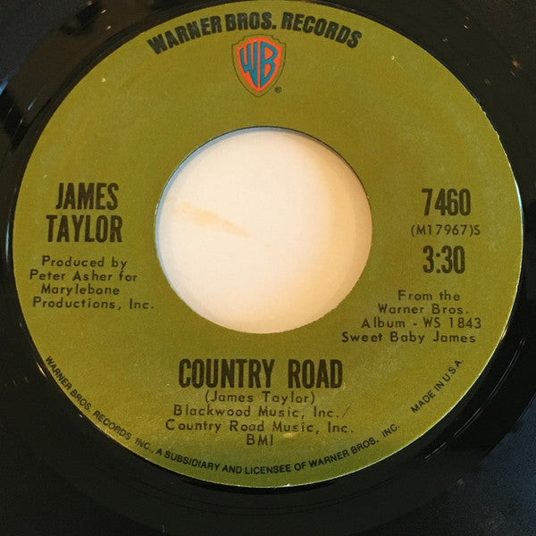 James Taylor (2) : Country Road / Sunny Skies (7", Single)