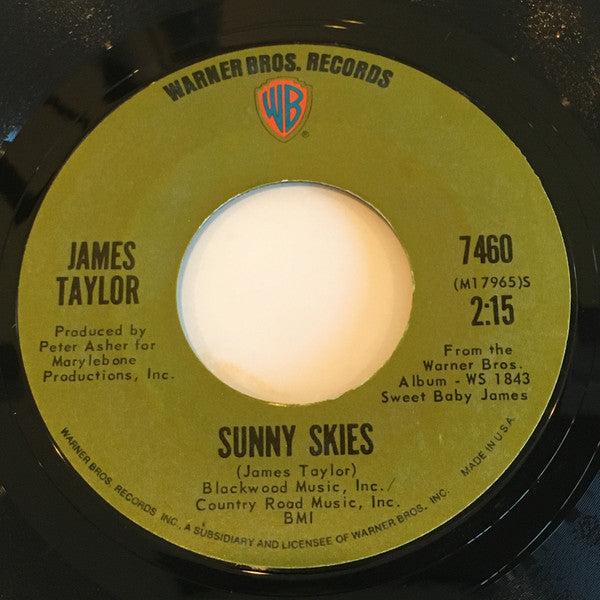 James Taylor (2) : Country Road / Sunny Skies (7", Single)