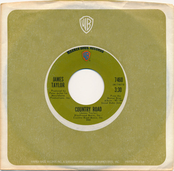 James Taylor (2) : Country Road / Sunny Skies (7", Single)