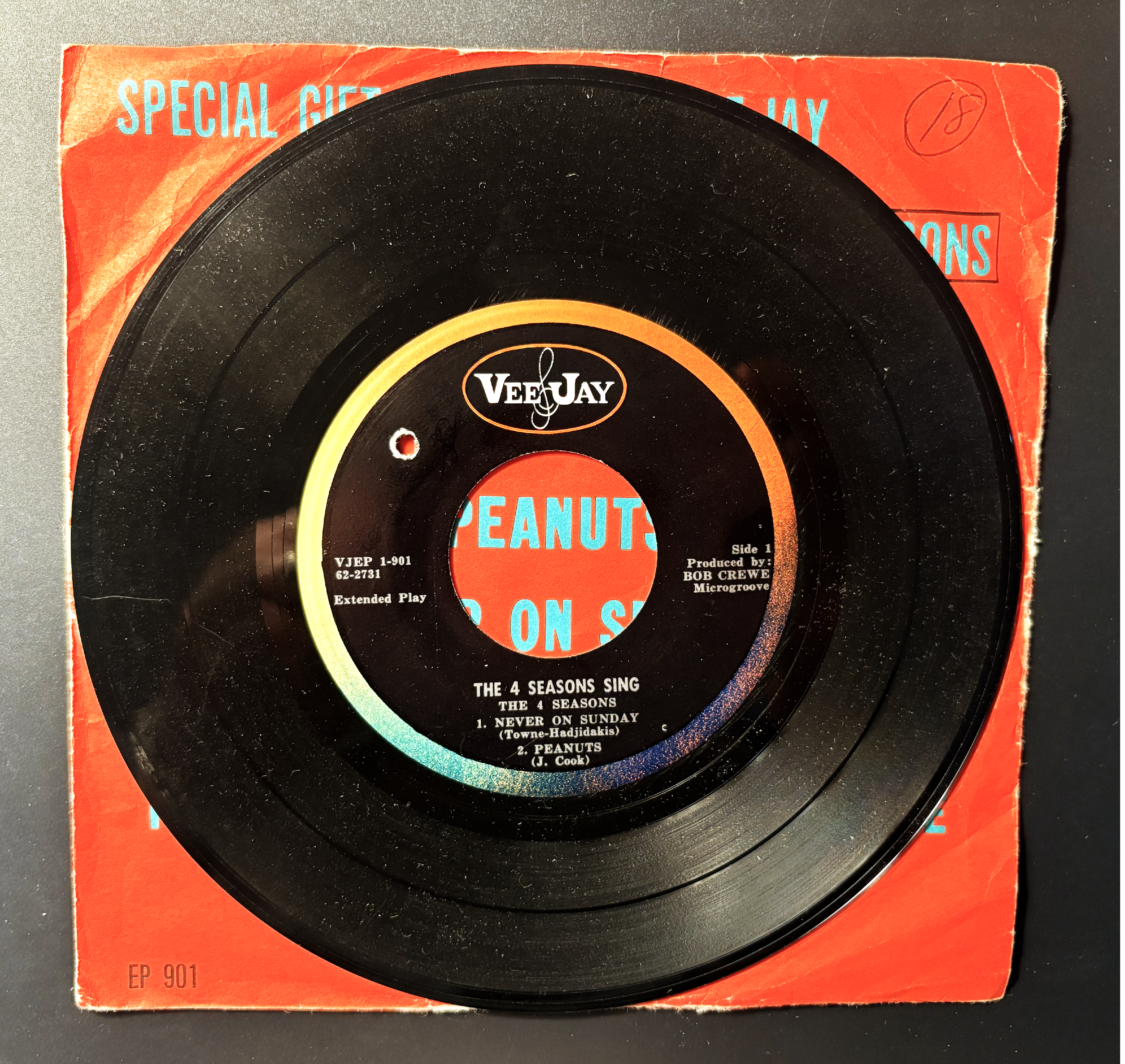 The Four Seasons - 1963 -VJ EP 901 - Special Gift Bonus From Vee Jay w P/S - Nice!