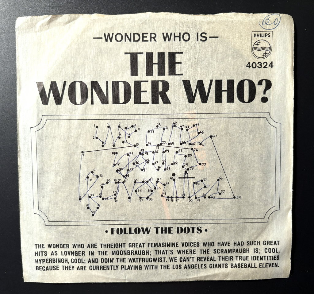 THE WONDER WHO? ~ DON'T THINK TWICE -45w\Picture Sleeve~Nice!