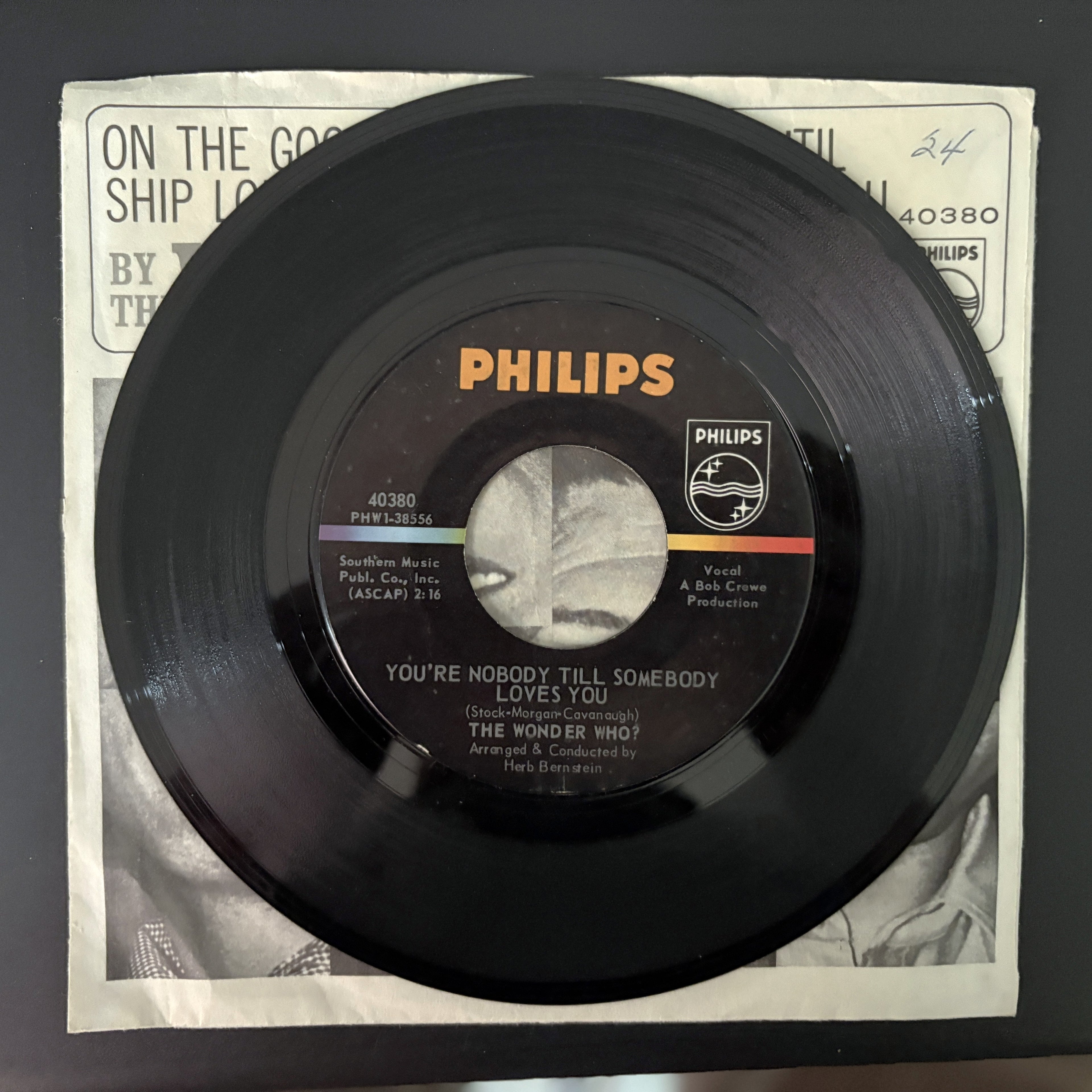 The Wonder Who? ‎– On The Good Ship Lollipop 45 - 1966 - NM-