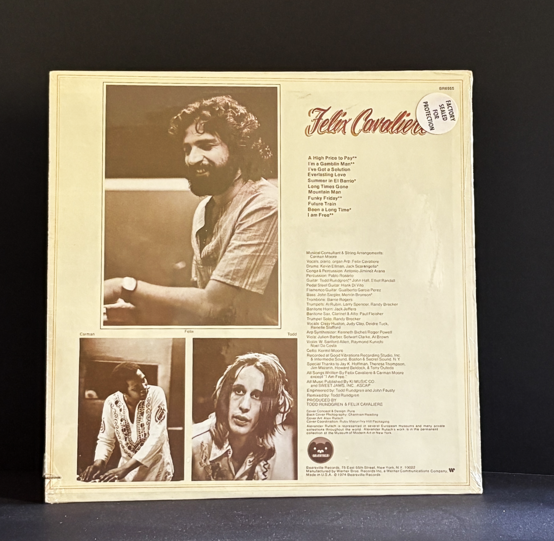 Felix Cavaliere - Self-titled LP - 1974 - SEALED!