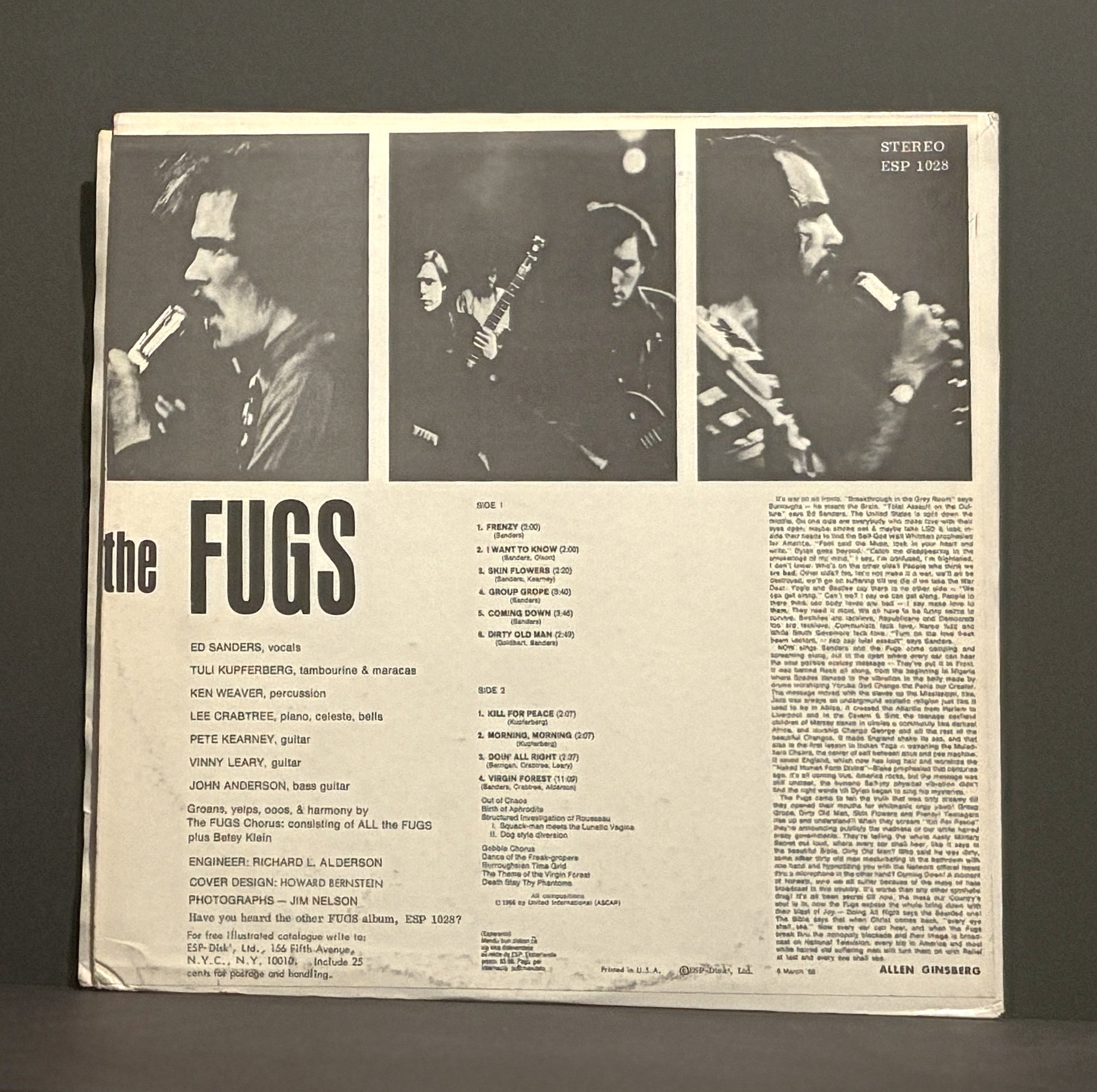The Fugs ‎– Self-titled LP - Orig 1967 - "Badge" Cover!