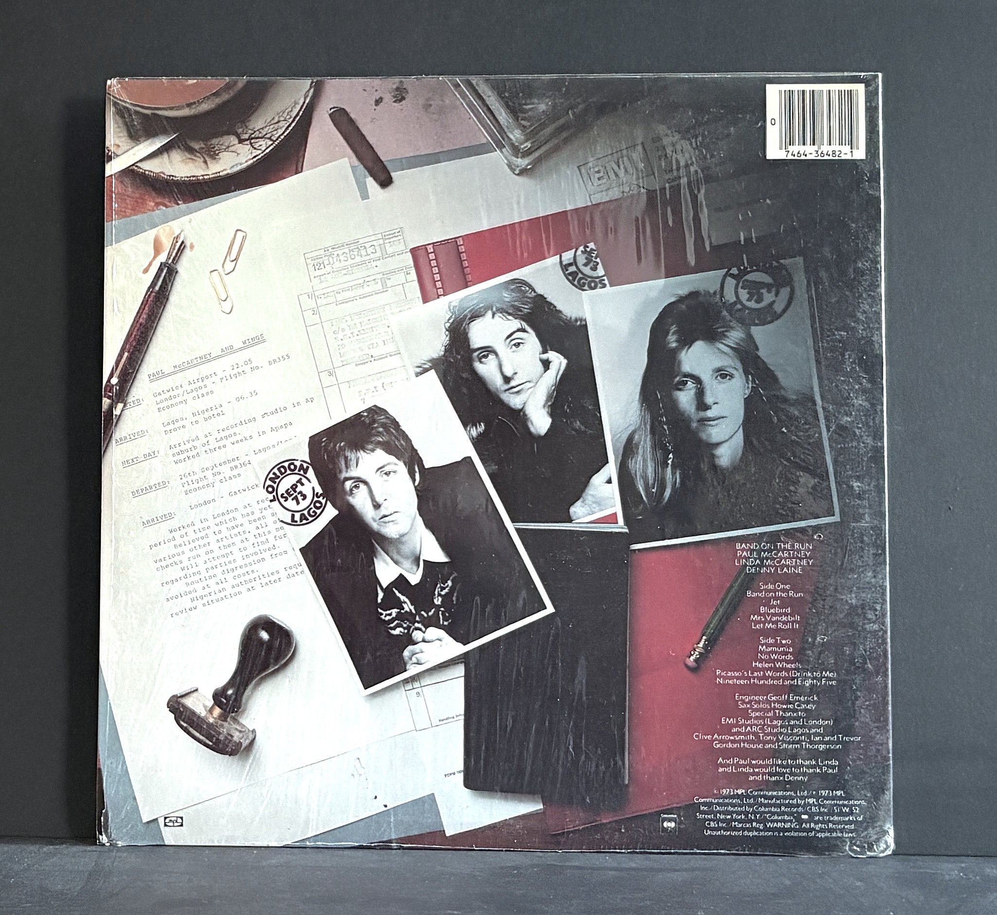 Paul McCartney & Wings - Band of the Run LP - 1980 - Re-issue with MPL on cover - RARE!!