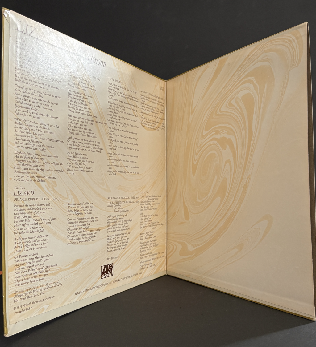 King Crimson - Lizard LP - 1970 - Orig "Broadway" Atlantic - NM - Beauty!