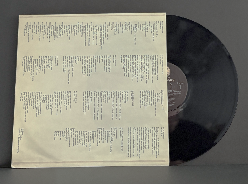 John Lennon & Yoko Ono ‎– Double Fantasy LP - 1985 Black Label Pressing - RARE!