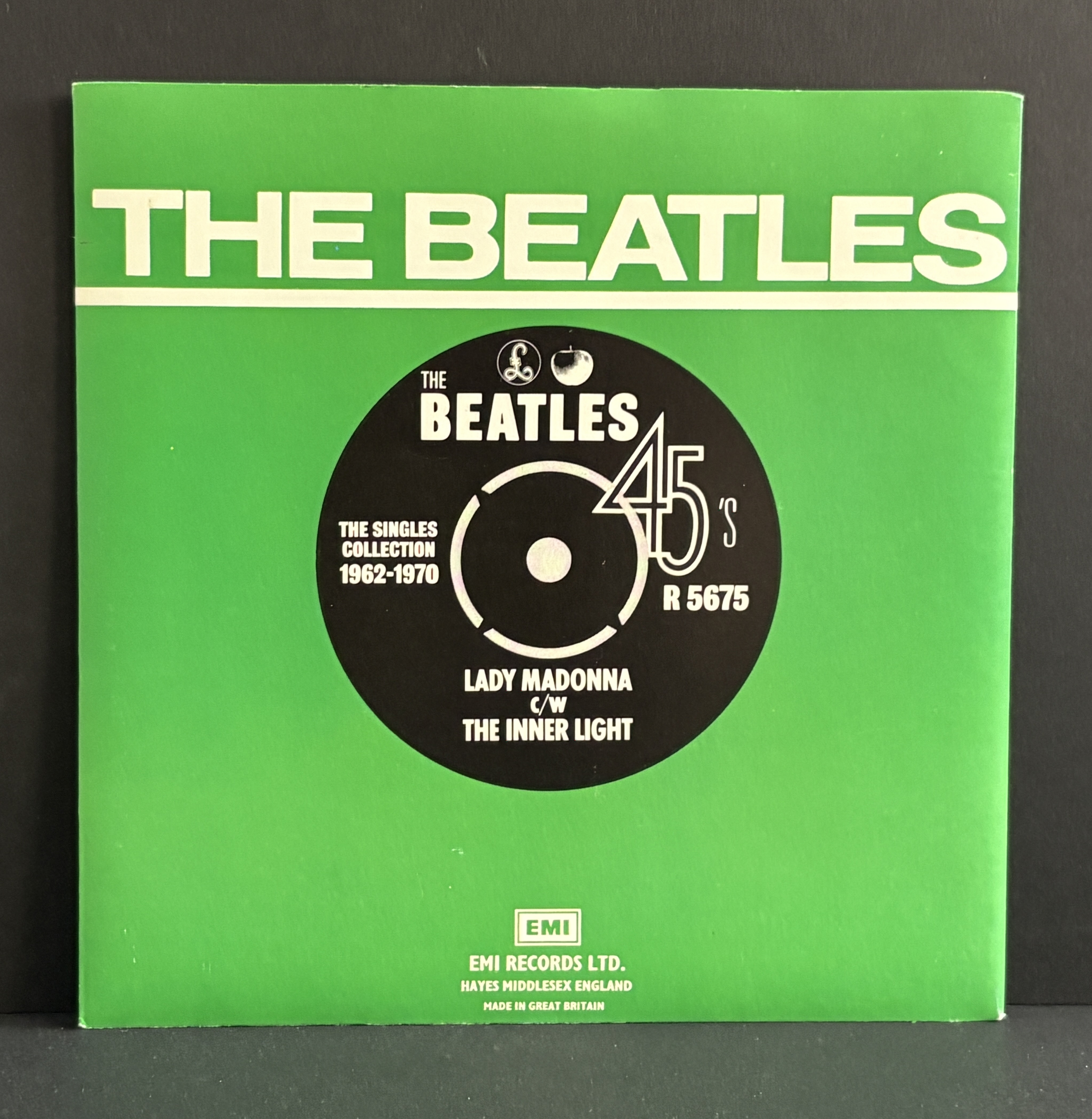 The Beatles - Lady Madonna 45 - UK Parlophone - 1976 Reissue - Factory Error!! NM!