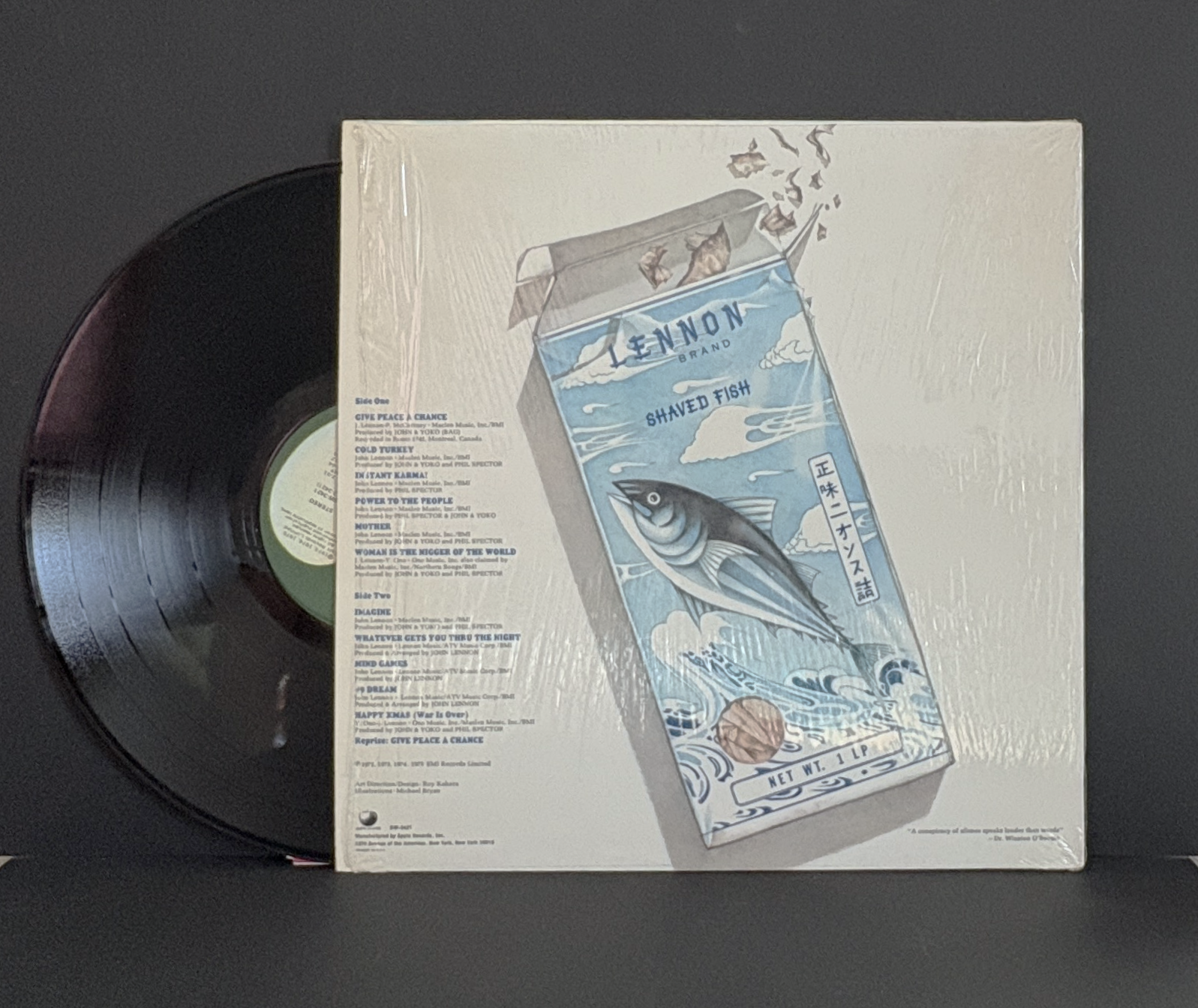 John Lennon - Shaved Fish LP - Apple - 1975 - Shrink w\Promo Sticker & inner sleeve!