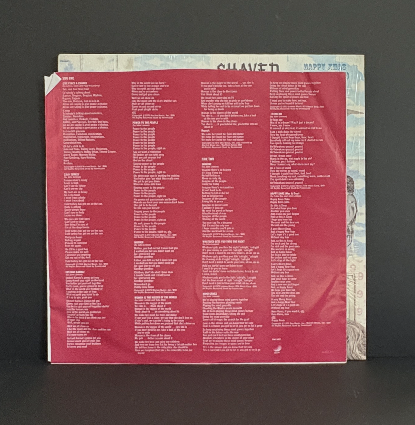 John Lennon - Shaved Fish LP - Apple - 1975 - Shrink w\Promo Sticker & inner sleeve!