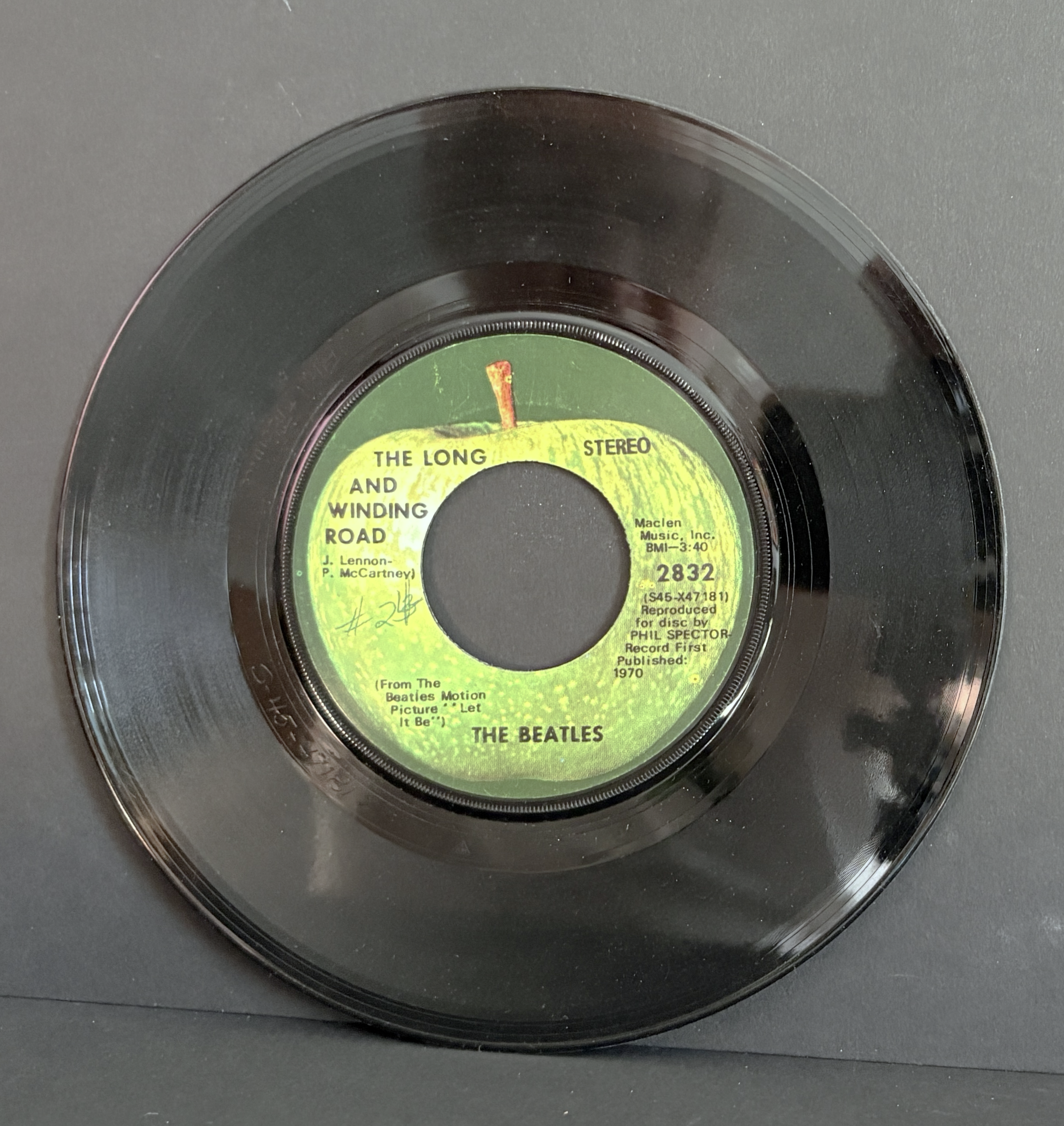 The Beatles - Long & Winding Road 45 - Apple - w\Picture Sleeve - VG