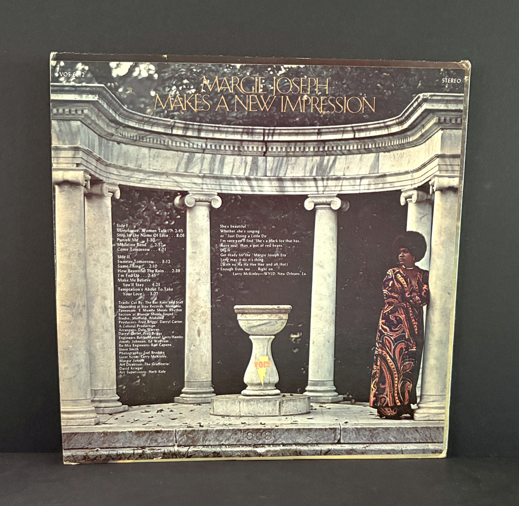 Margie Joseph - Makes A New Impression LP - 1971 - Volt - White Label Promo!