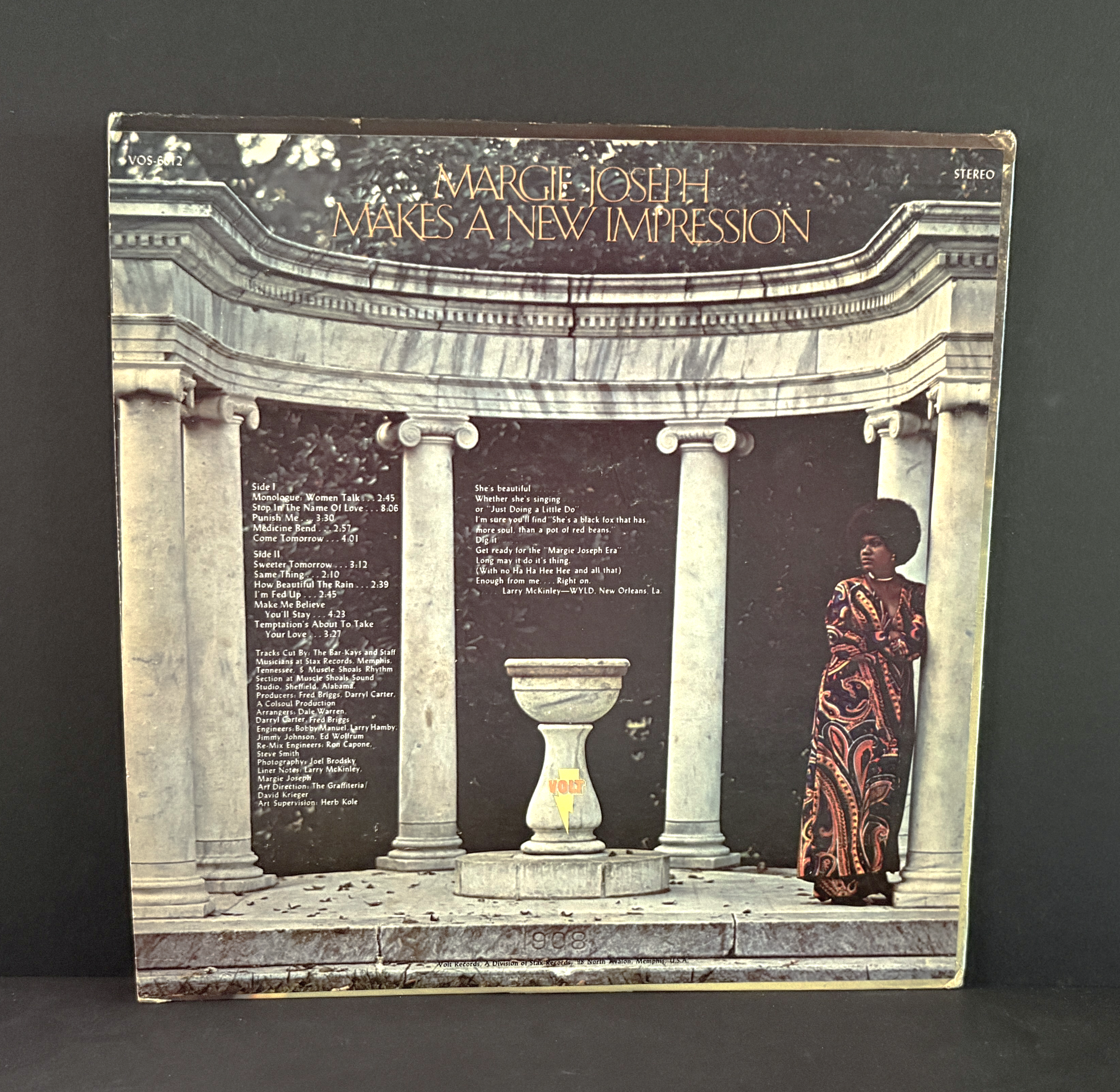 Margie Joseph - Makes A New Impression LP - 1971 - Volt - White Label Promo!