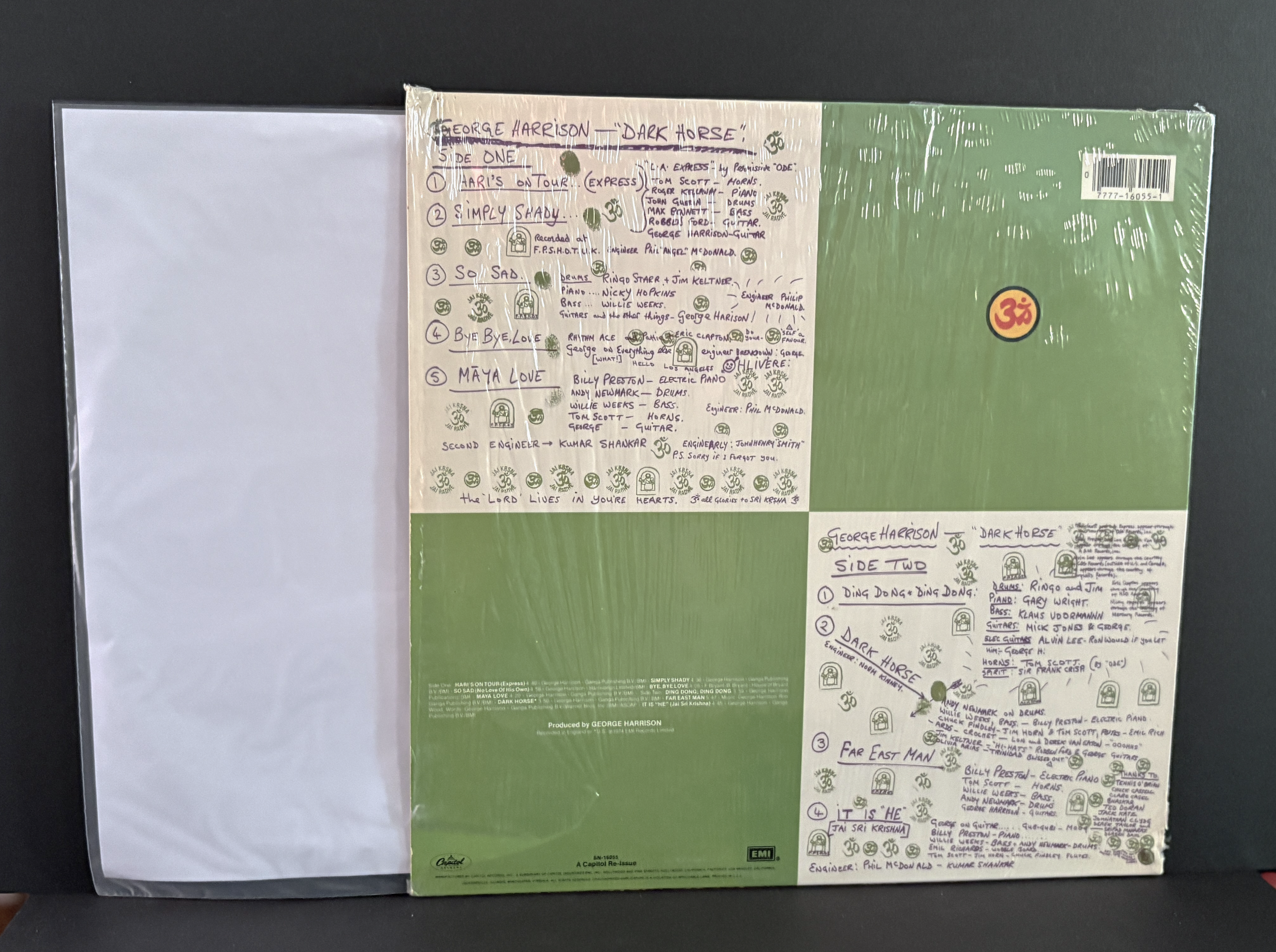George Harrison ‎– Dark Horse LP - Green Capitol Label - 1980 Re-issue - Shrink - NM!