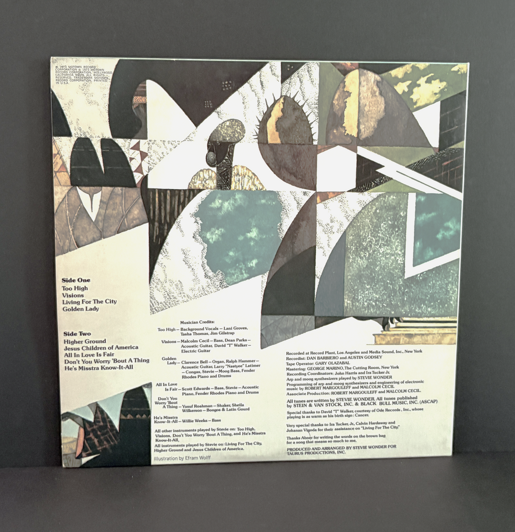 Stevie Wonder ‎– Innervisions LP - Tamla - w\Rare Grammy Award Winner Sticker - NM!!