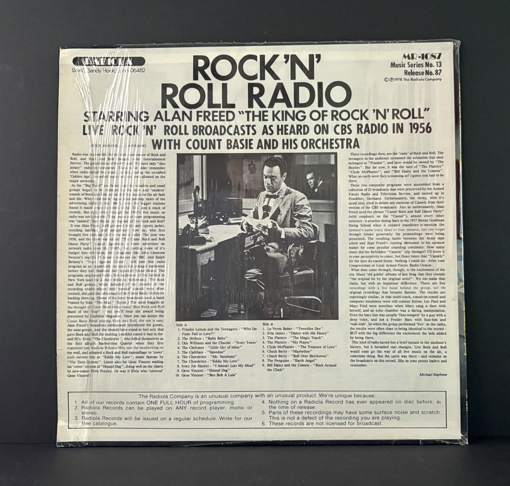 Alan Freed & Various - Rock 'N' Roll Radio LP - 1978 - M-