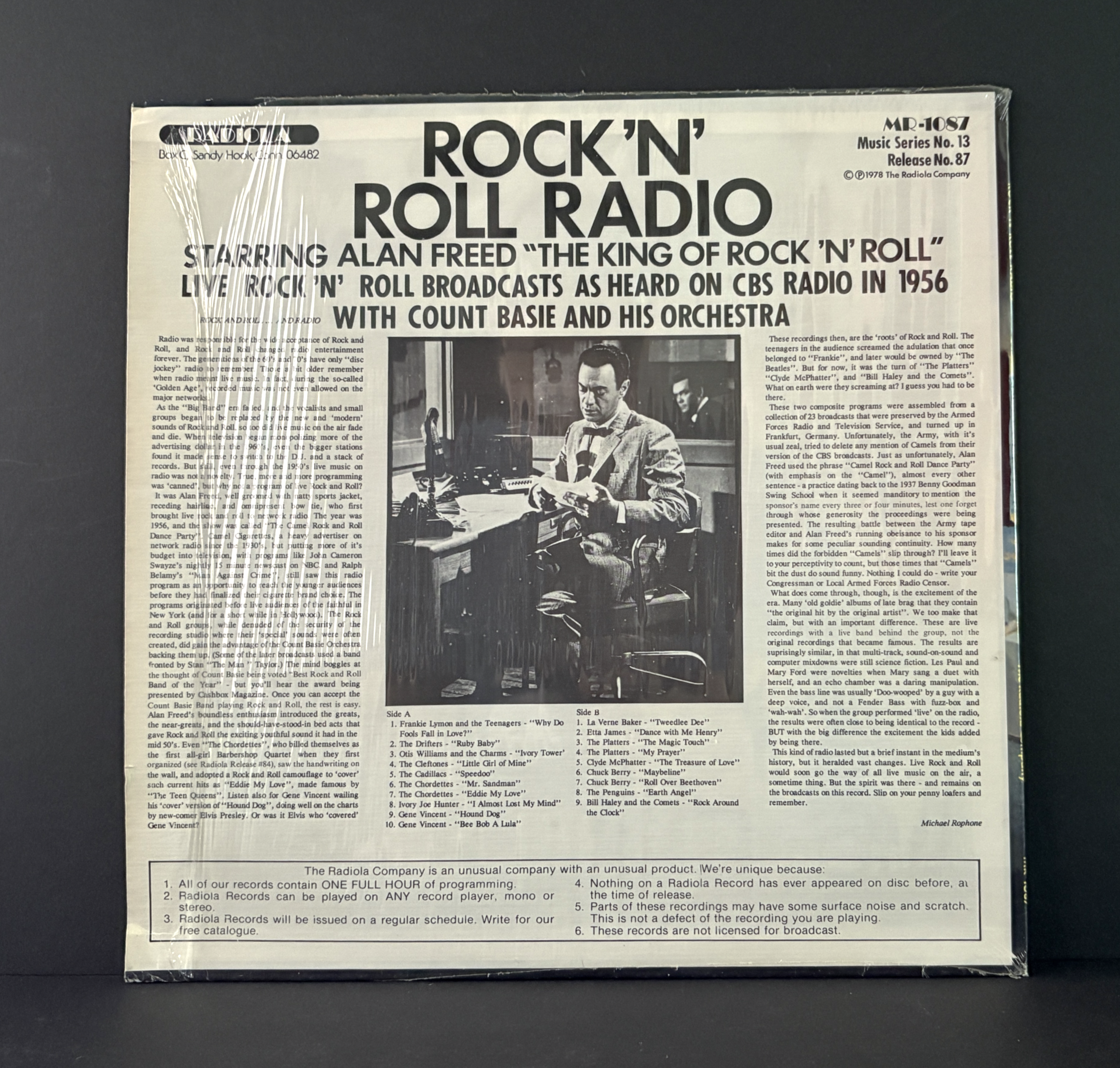 Alan Freed & Various - Rock 'N' Roll Radio LP - 1978 - M-