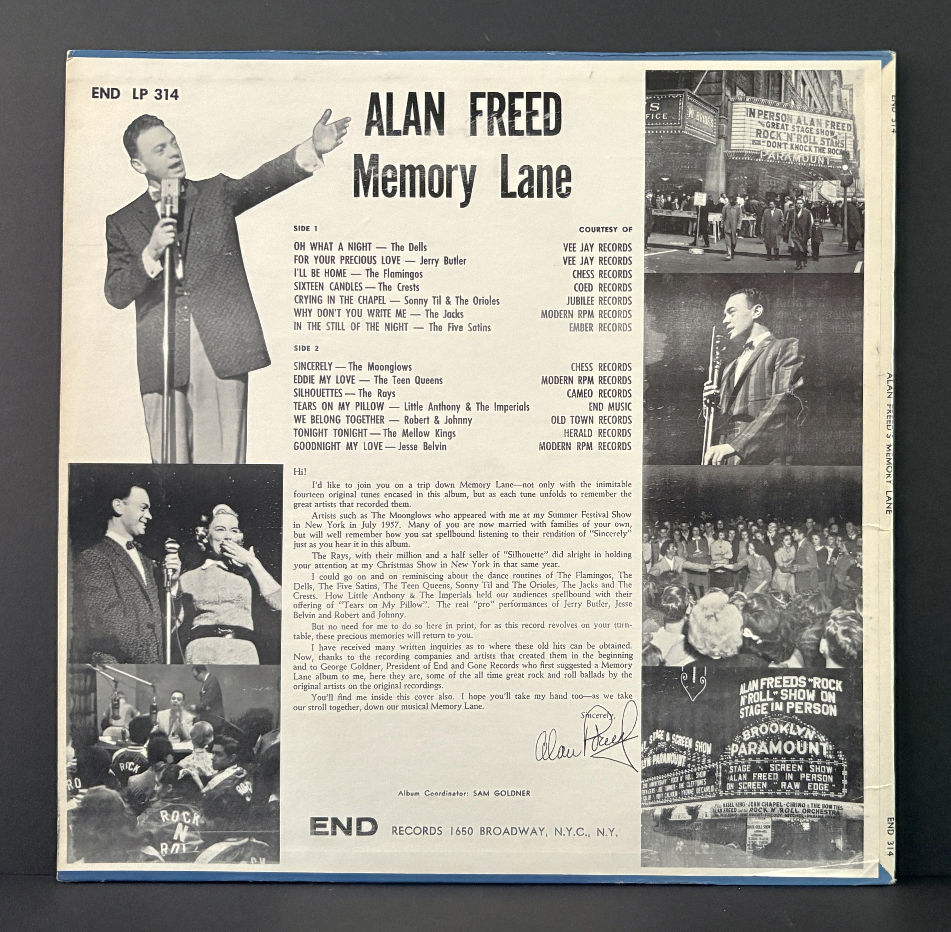 Various - Alan Freed's Memory Lane LP - 1962 - Orig on End Records - Mono - NM!!