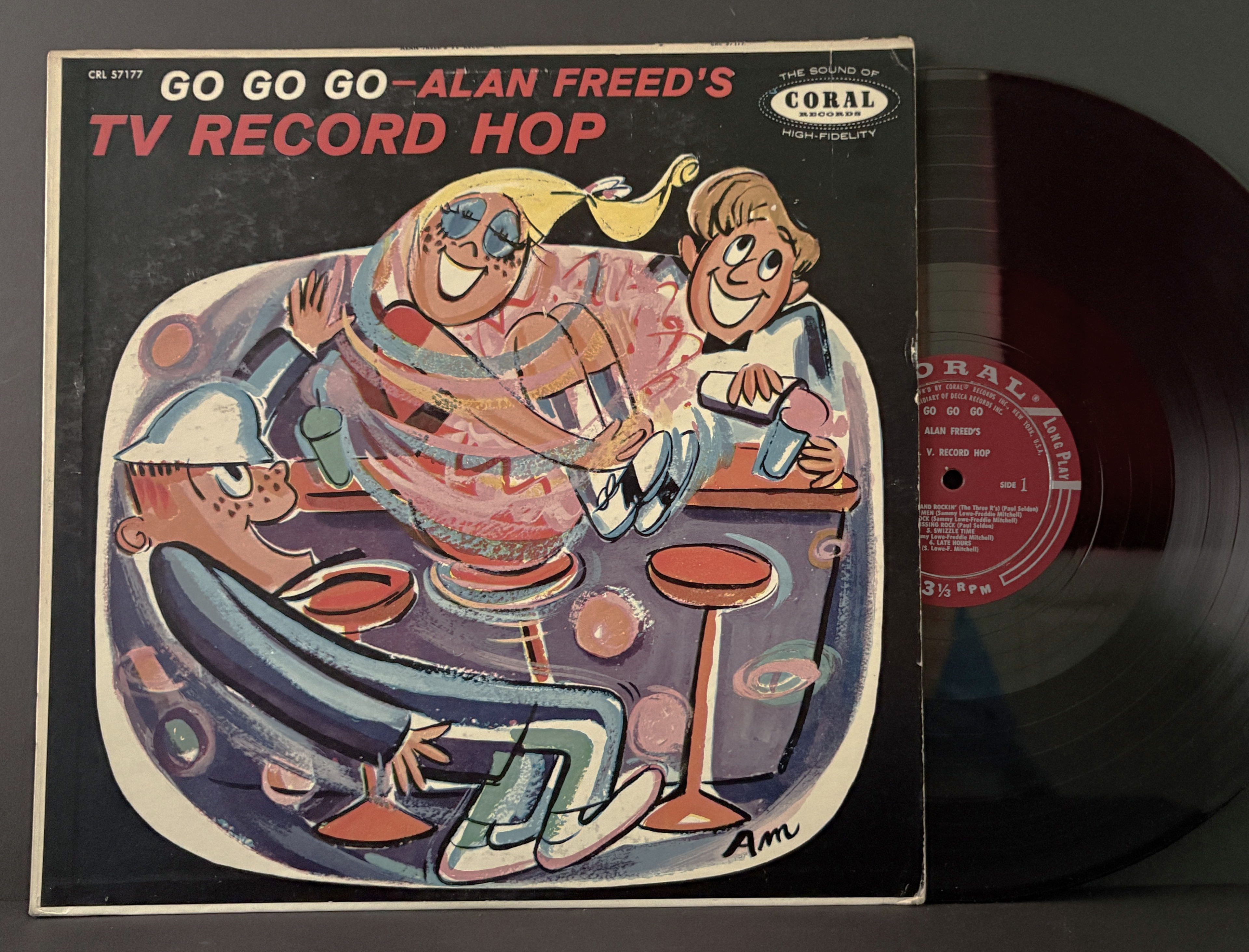 Go Go Go-Alan Freed's TV Record Hop LP - 1957 - Red Coral - NM!